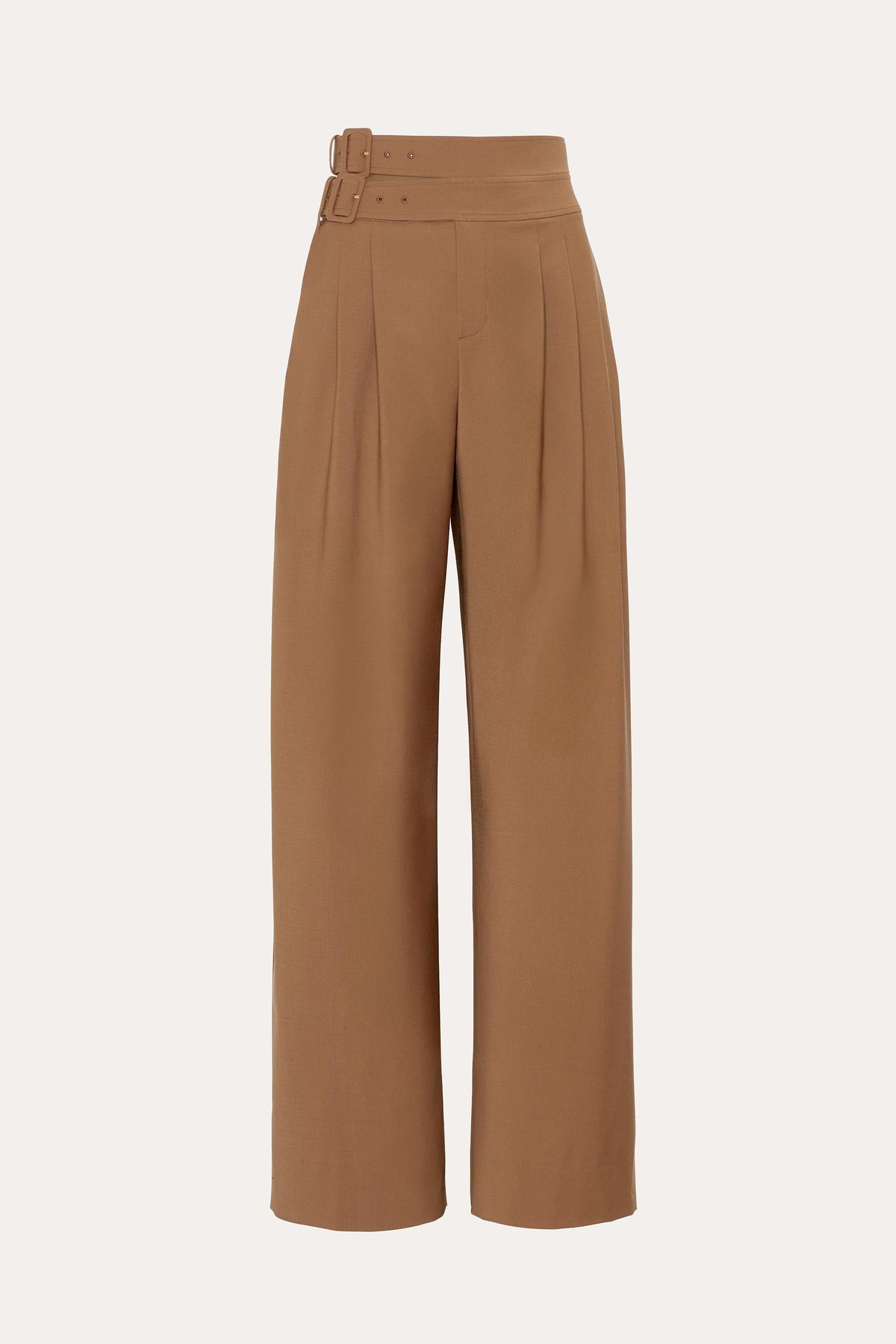 Elie Tahari Sierra Tropical Wool Double Buckle Pants