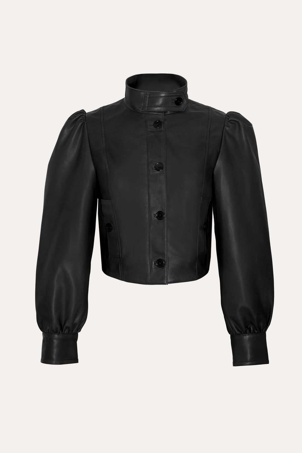 Elie Tahari Belle Lamb Leather Jacket