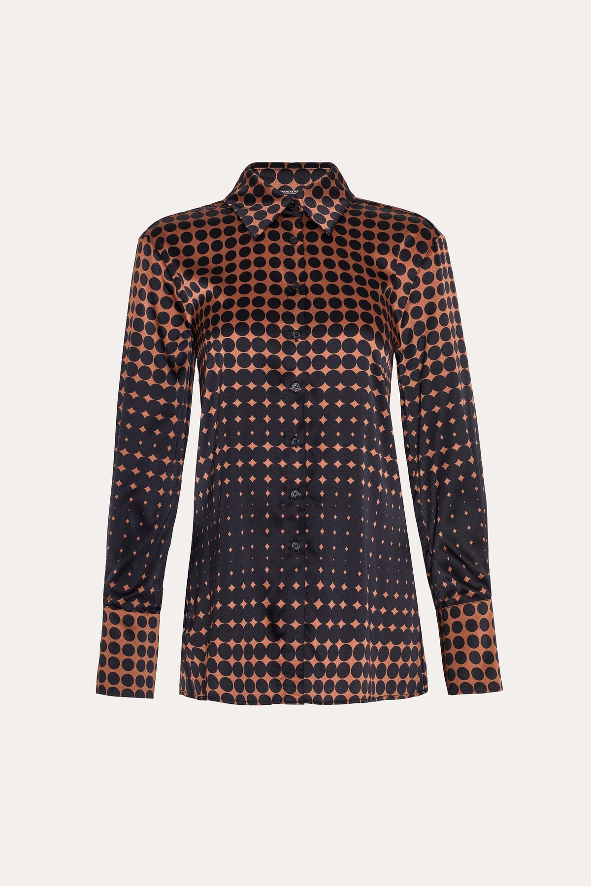Elie Tahari Morgan Silk Charmeuse Dot Shirt