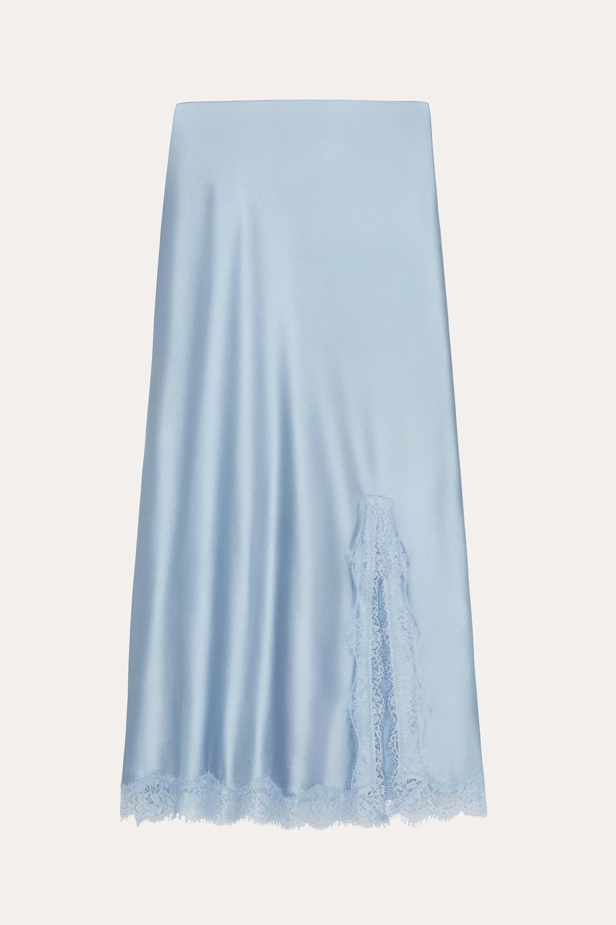 Elie Tahari Brooke Silk Charmeuse Lace Trim Skirt