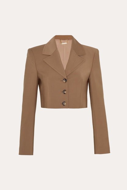 Elie Tahari Sierra Tropical Wool Cropped Jacket