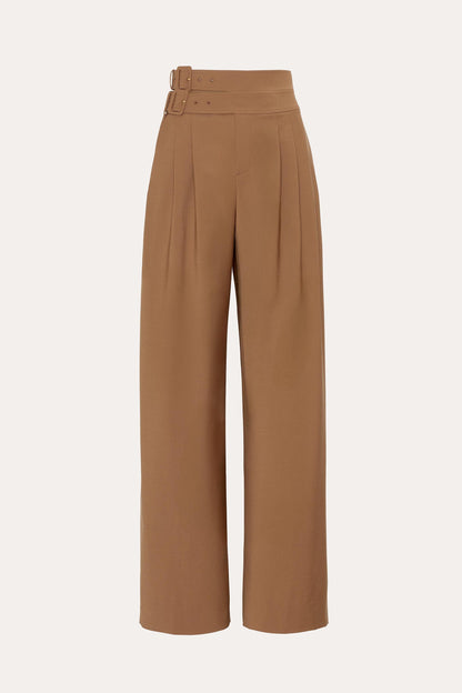 Elie Tahari Sierra Tropical Wool Double Buckle Pants