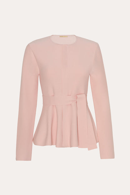 Elie Tahari Blair Milano Sculpt Peplum Top