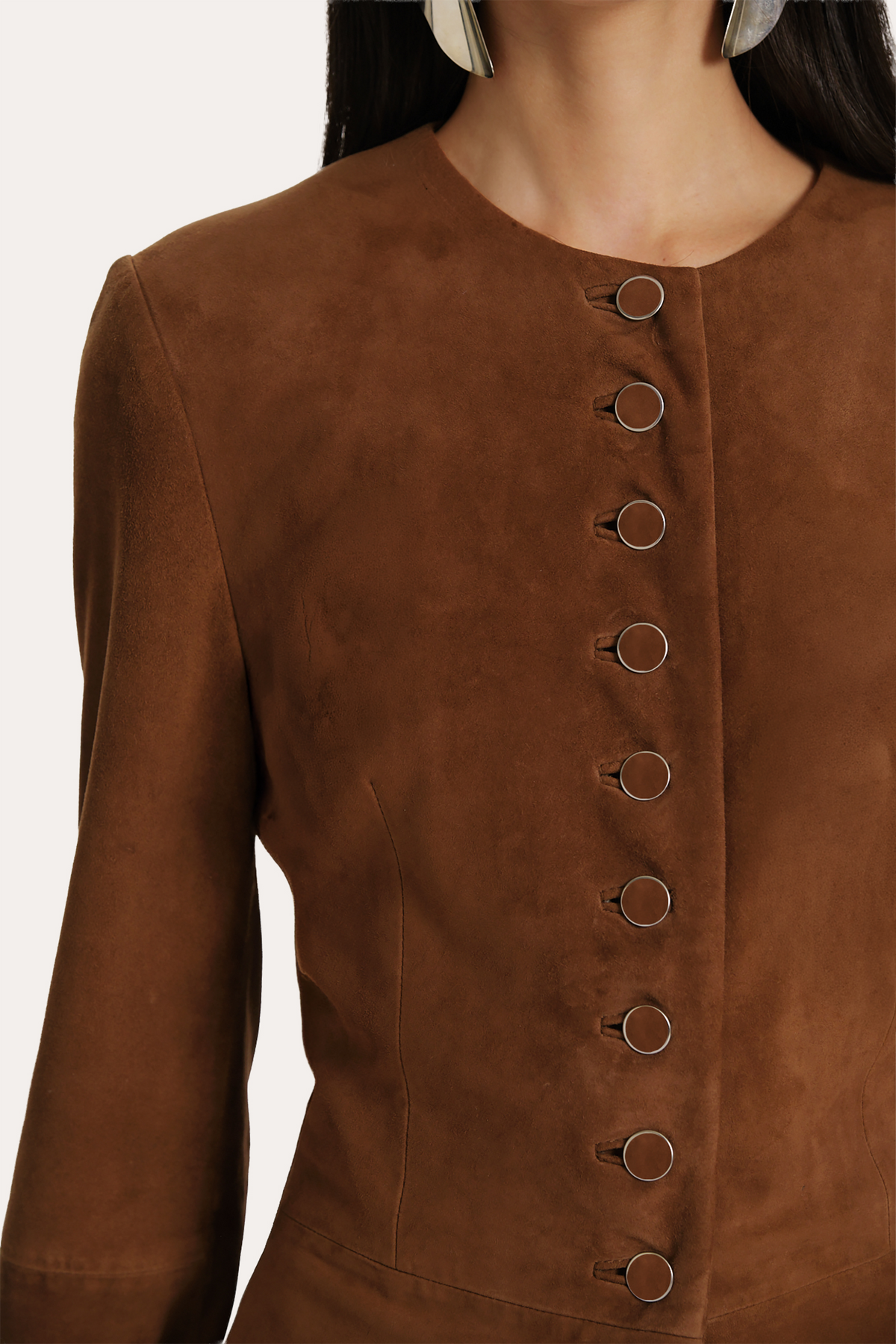 Elie Tahari Anouk Suede Tailored Jacket
