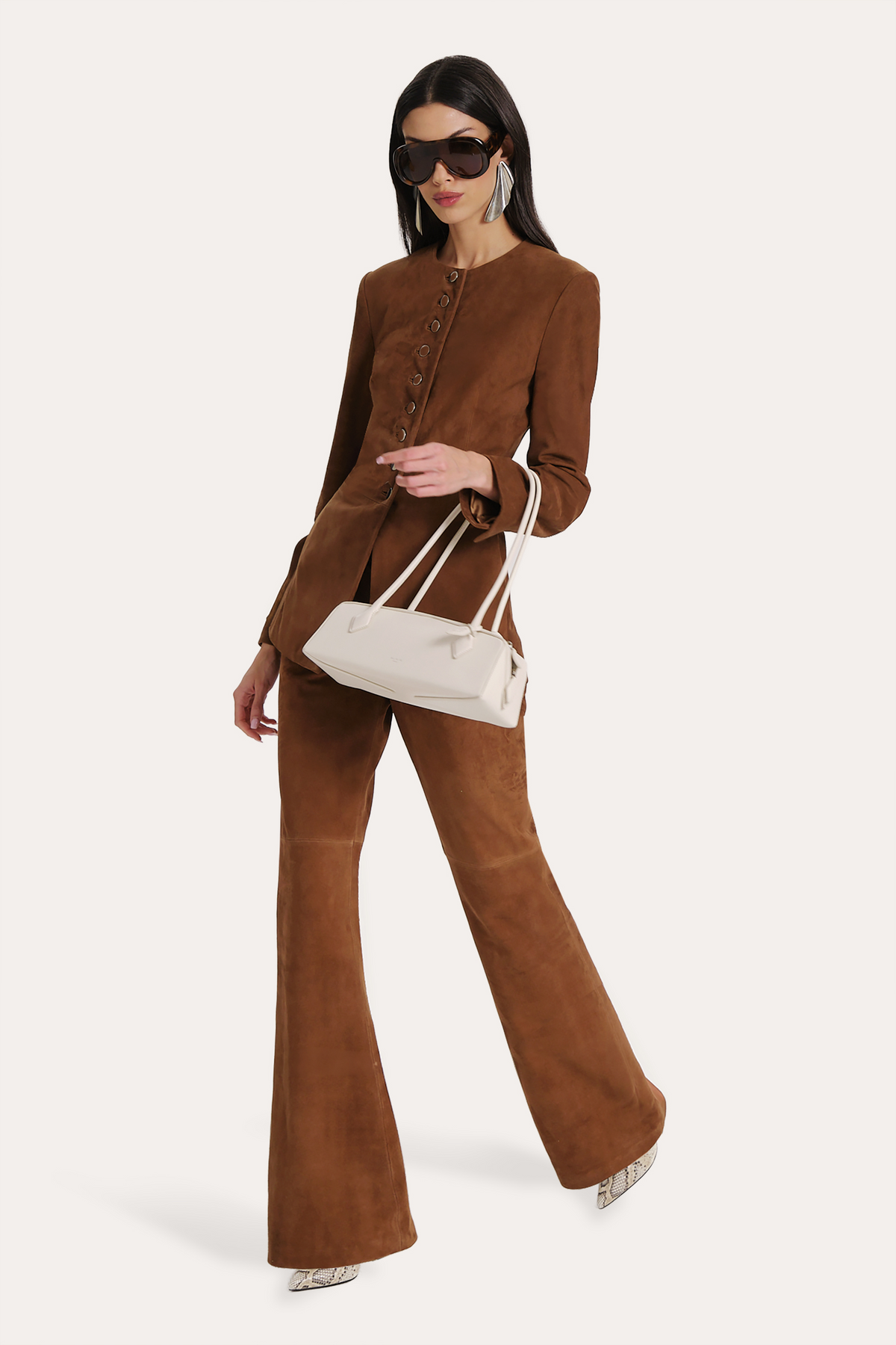 Elie Tahari Anouk Suede Tailored Jacket
