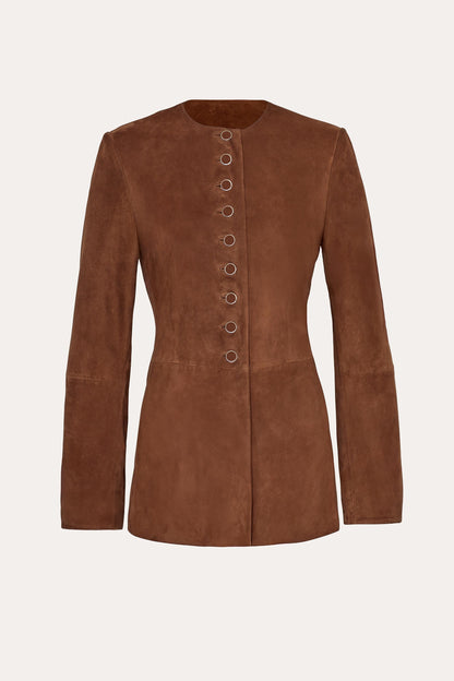 Elie Tahari Anouk Suede Tailored Jacket