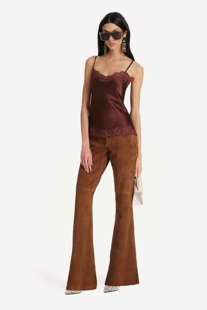 Elie Tahari Anouk Suede Flared Pants