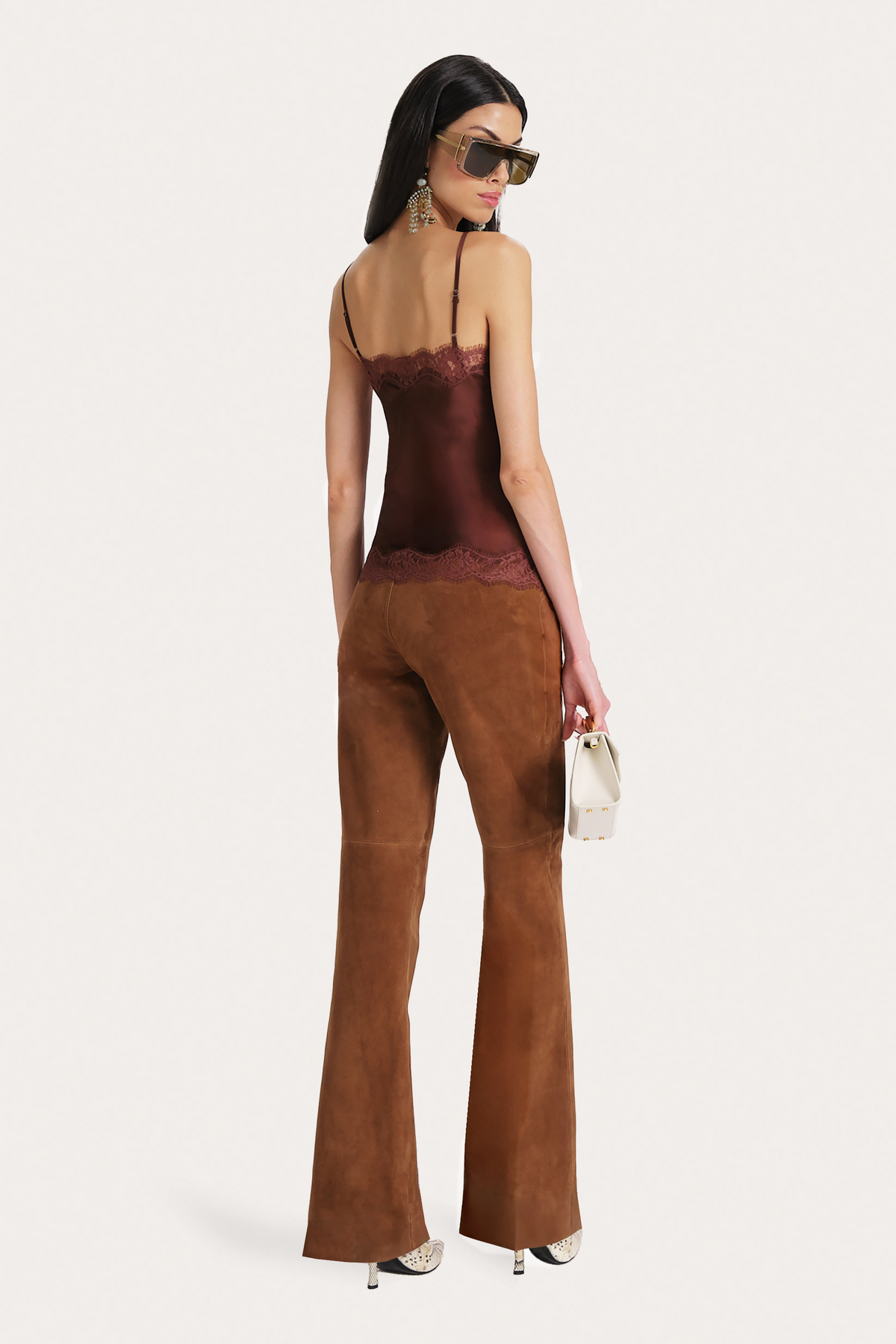 Elie Tahari Anouk Suede Flared Pants