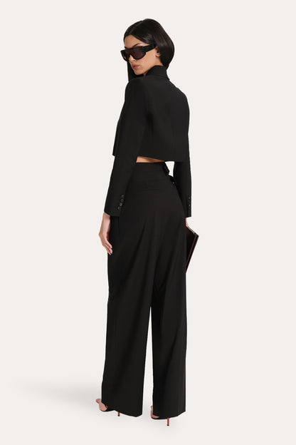 Elie Tahari Sierra Tropical Wool Double Buckle Pants