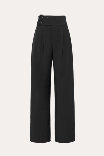 Elie Tahari Sierra Tropical Wool Double Buckle Pants