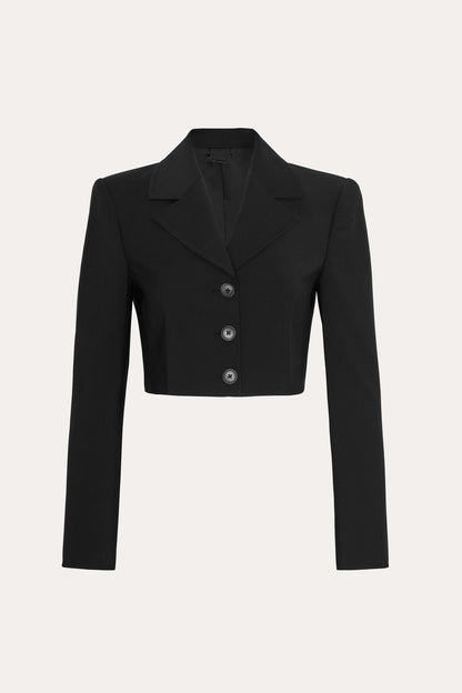 Elie Tahari Sierra Tropical Wool Cropped Jacket