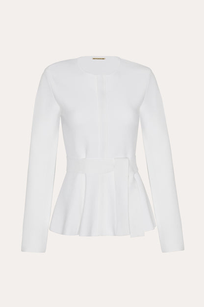 Elie Tahari Blair Milano Sculpt Peplum Top