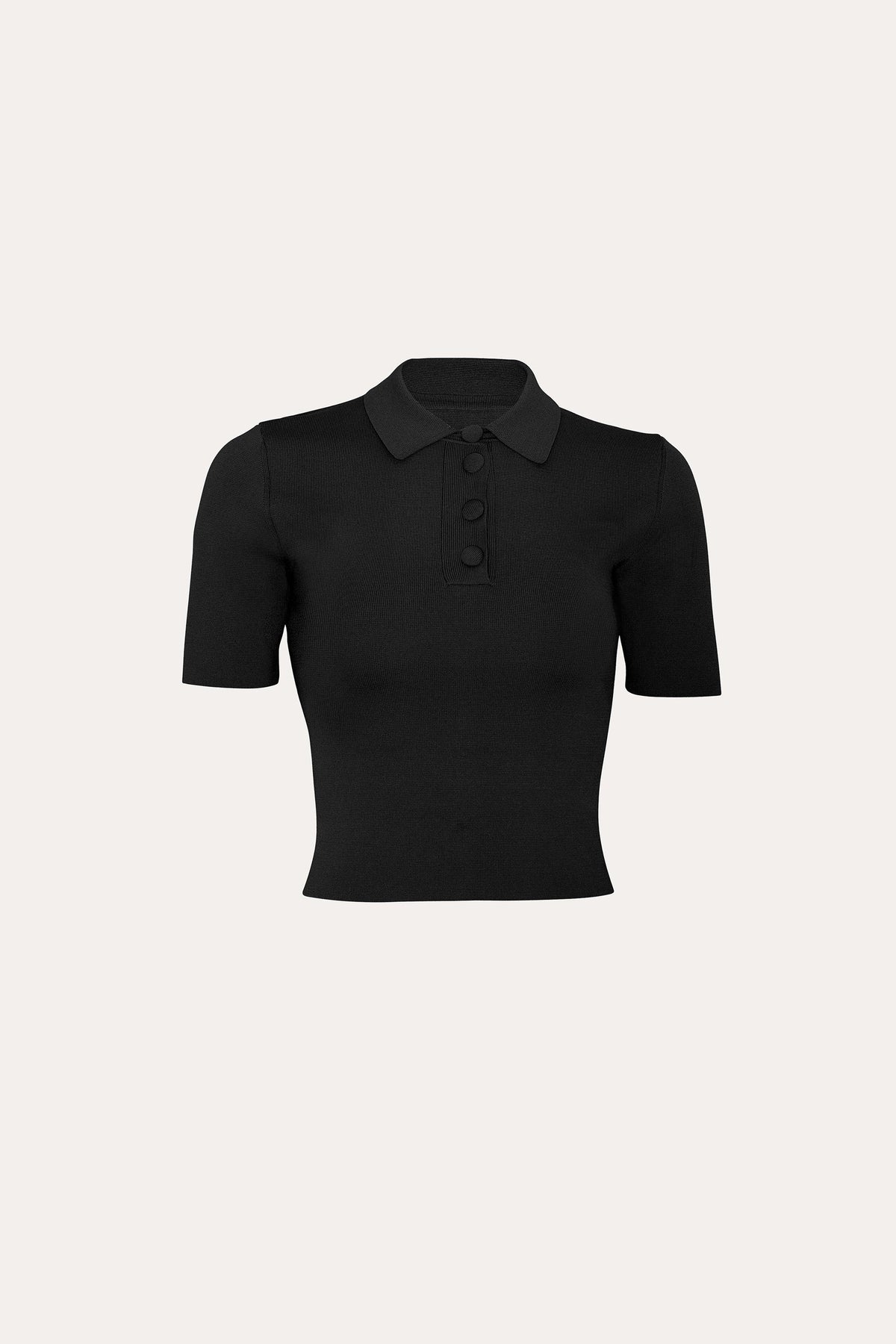 Elie Tahari Skylar Milano Sculpt Cropped Polo