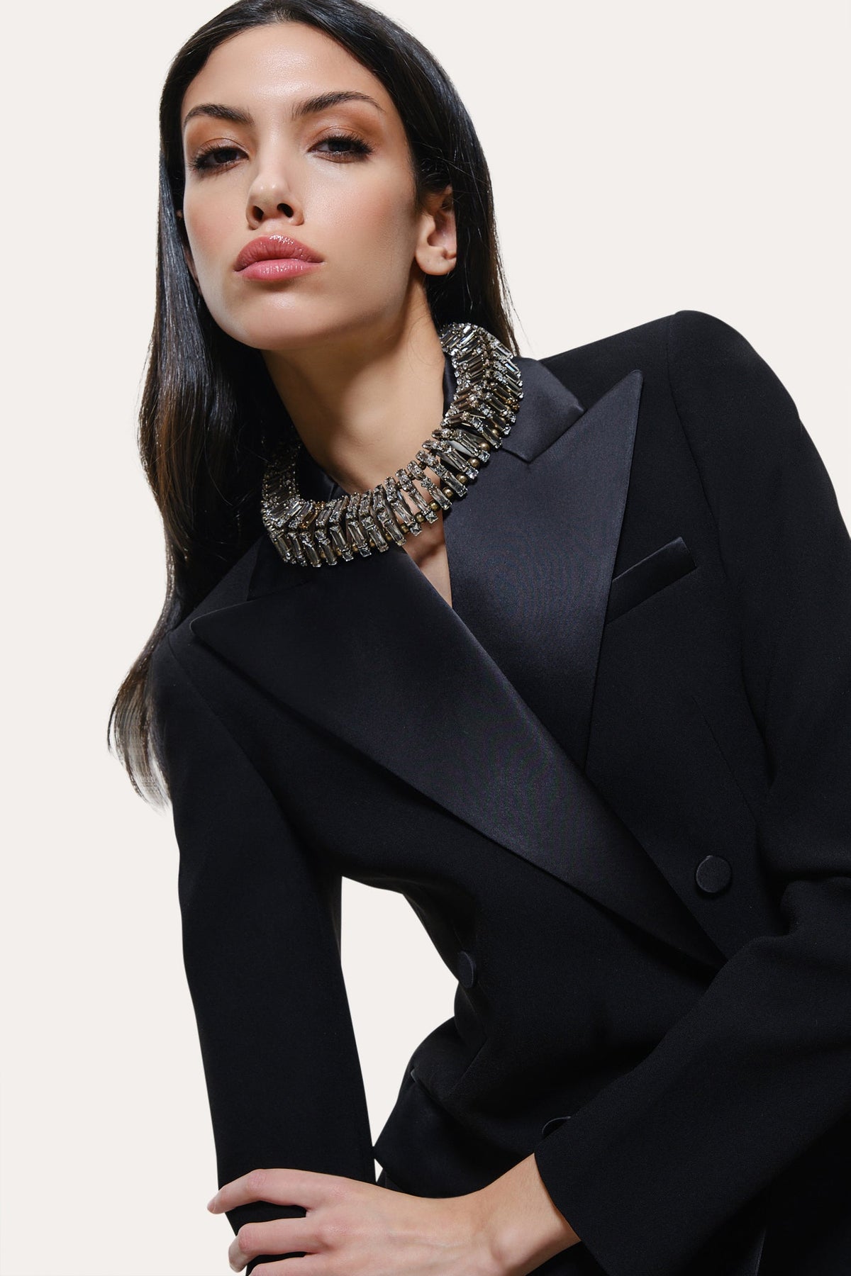 Elie Tahari Roxy Japanese Crepe Tuxedo Jacket