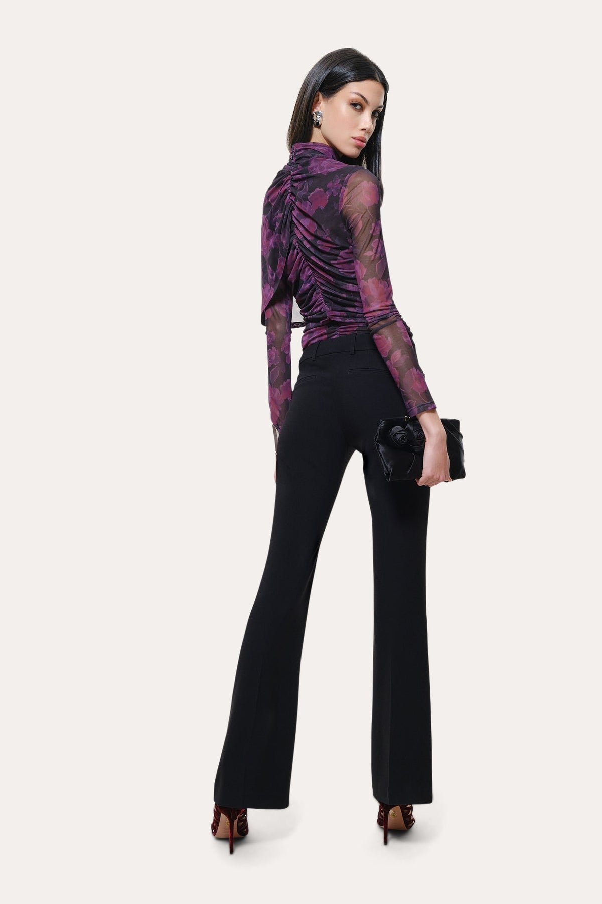 Elie Tahari Shannon Japanese Crepe Fit-and-Flare Pant