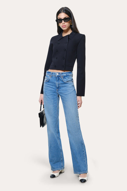Elie Tahari Nolene Milano Sculpt Cropped Jacket