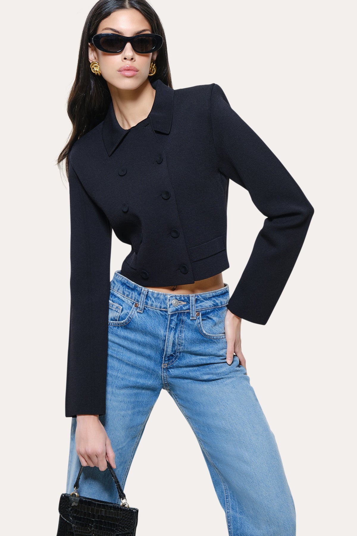 Elie Tahari Nolene Milano Sculpt Cropped Jacket