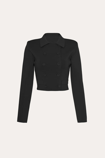 Elie Tahari Nolene Milano Sculpt Cropped Jacket