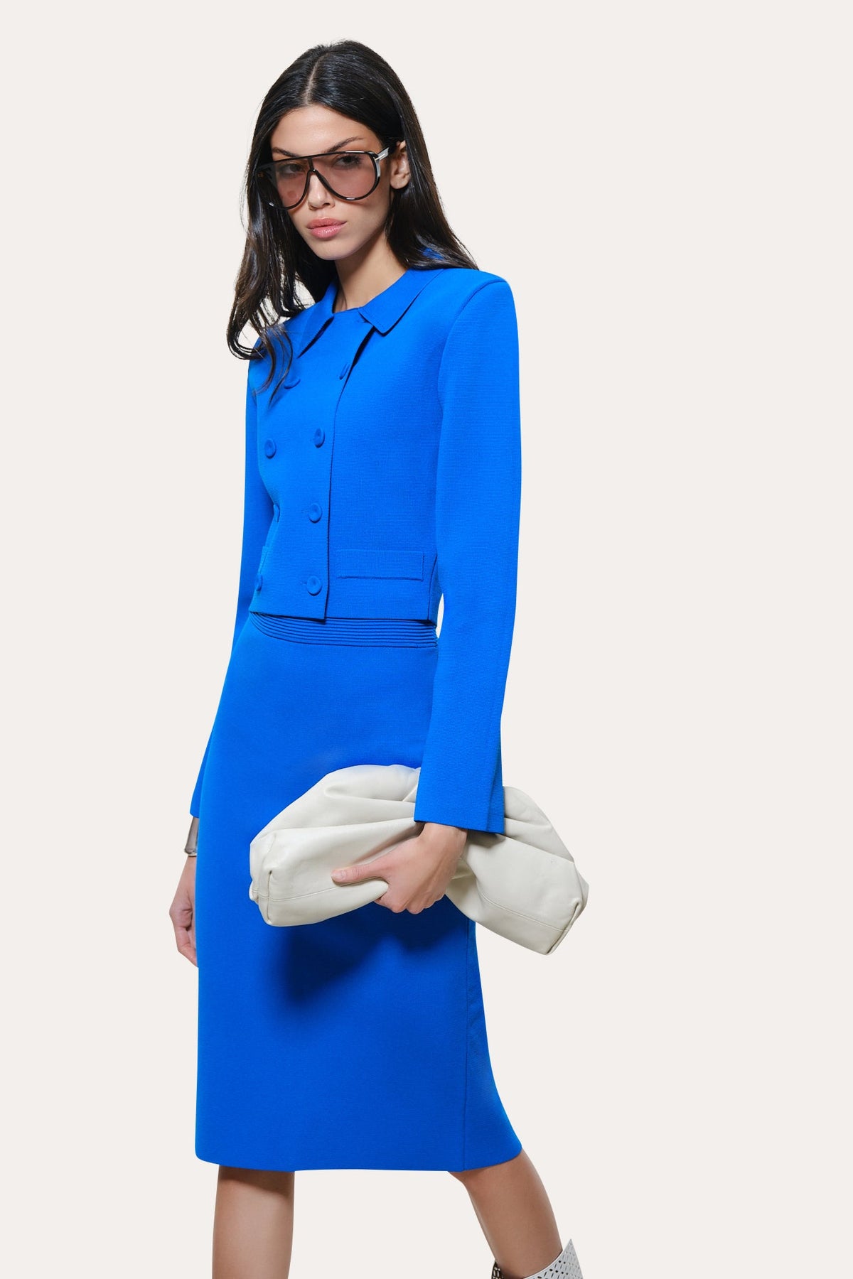 Elie Tahari Nolene Milano Sculpt Cropped Jacket