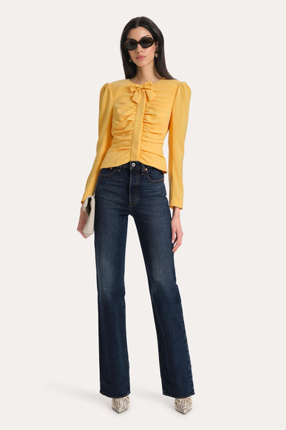 Elie Tahari Sienna Crepe Ruched Jacket