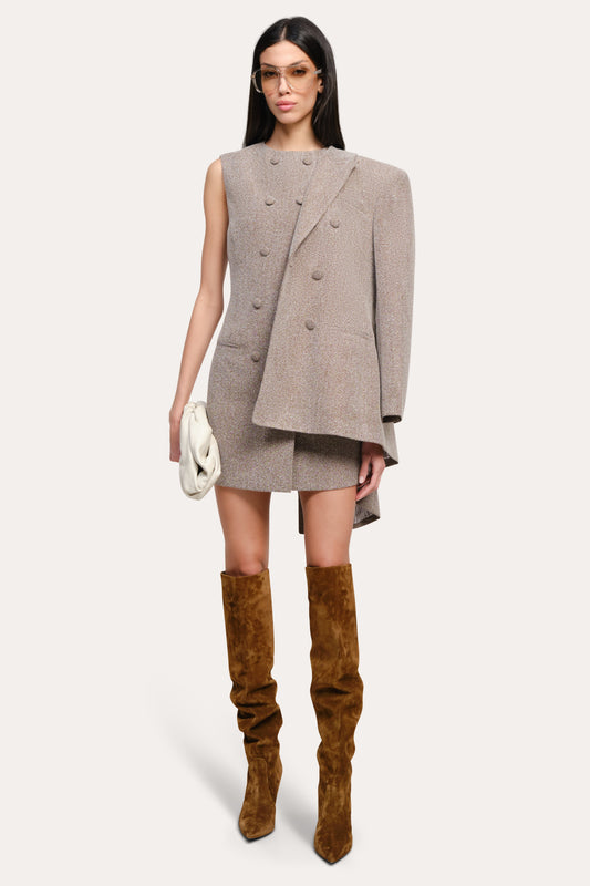 Elie Tahari Cécile Bouclé Button Dress