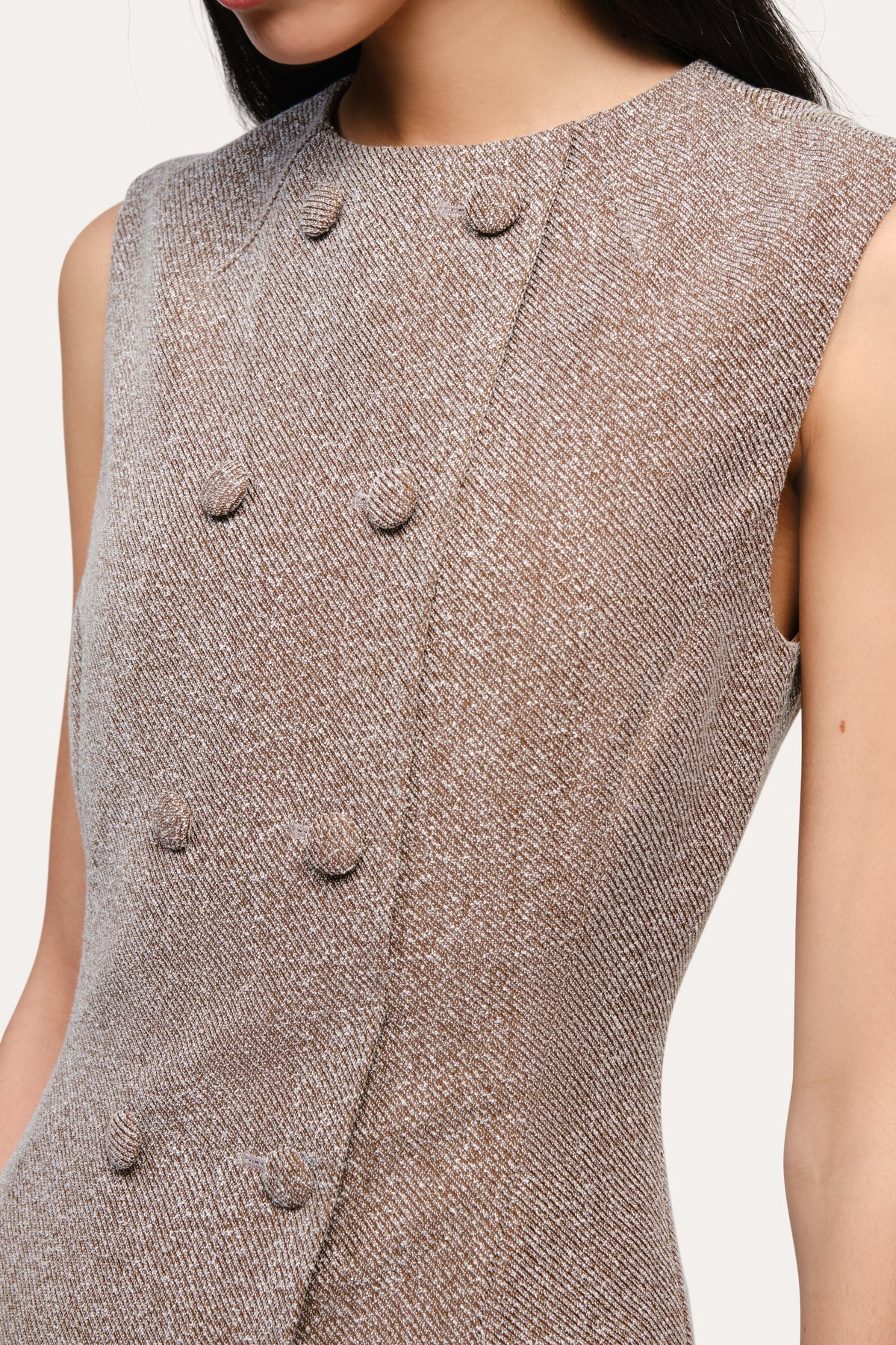 Elie Tahari Cécile Bouclé Button Dress