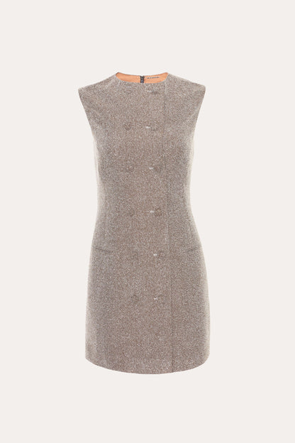 Elie Tahari Cécile Bouclé Button Dress