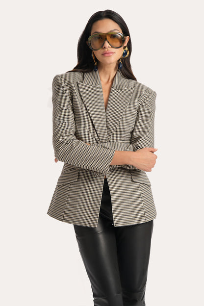 Elie Tahari Lena Italian Plaid Jacket