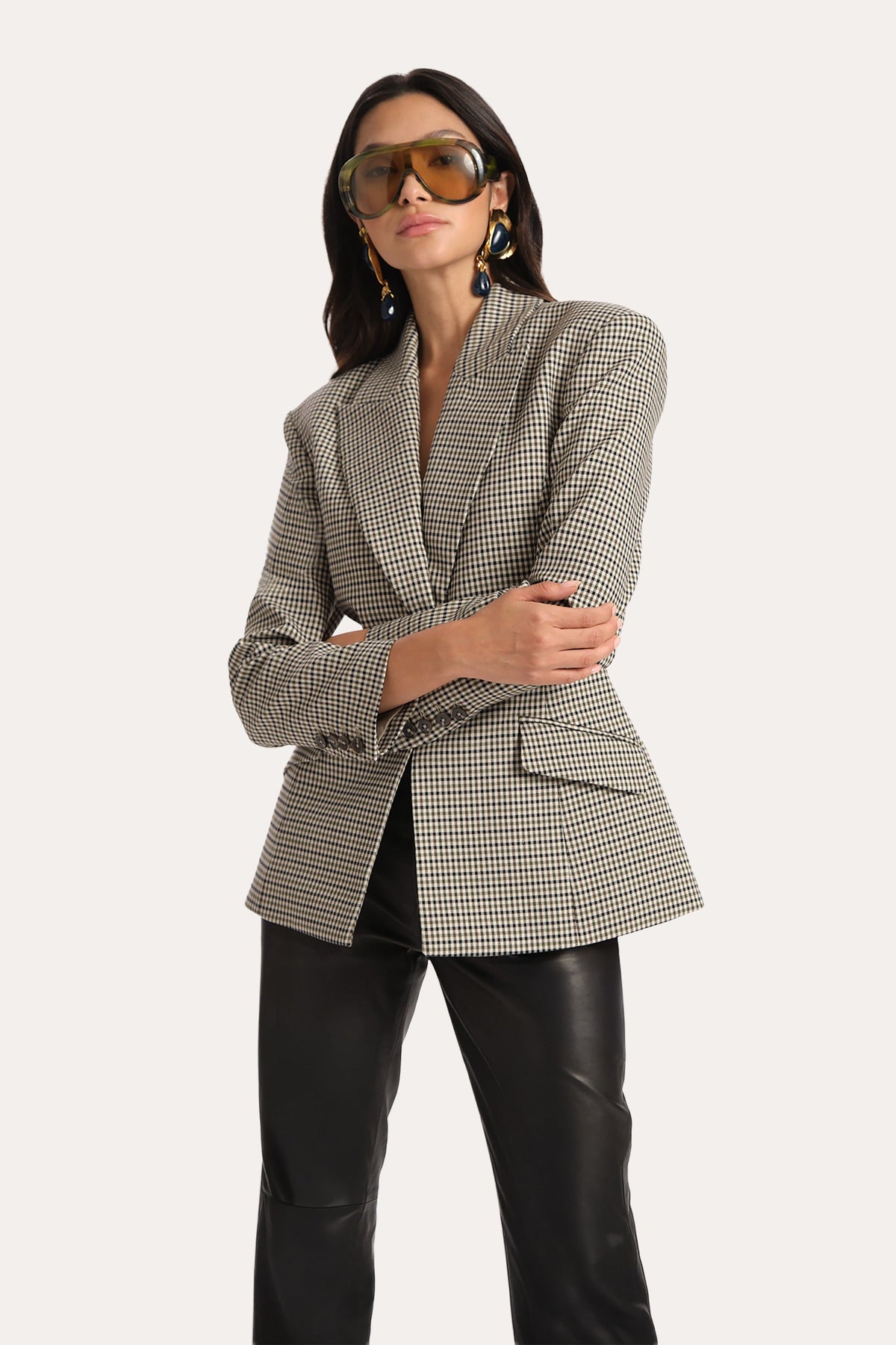 Elie Tahari Lena Italian Plaid Jacket