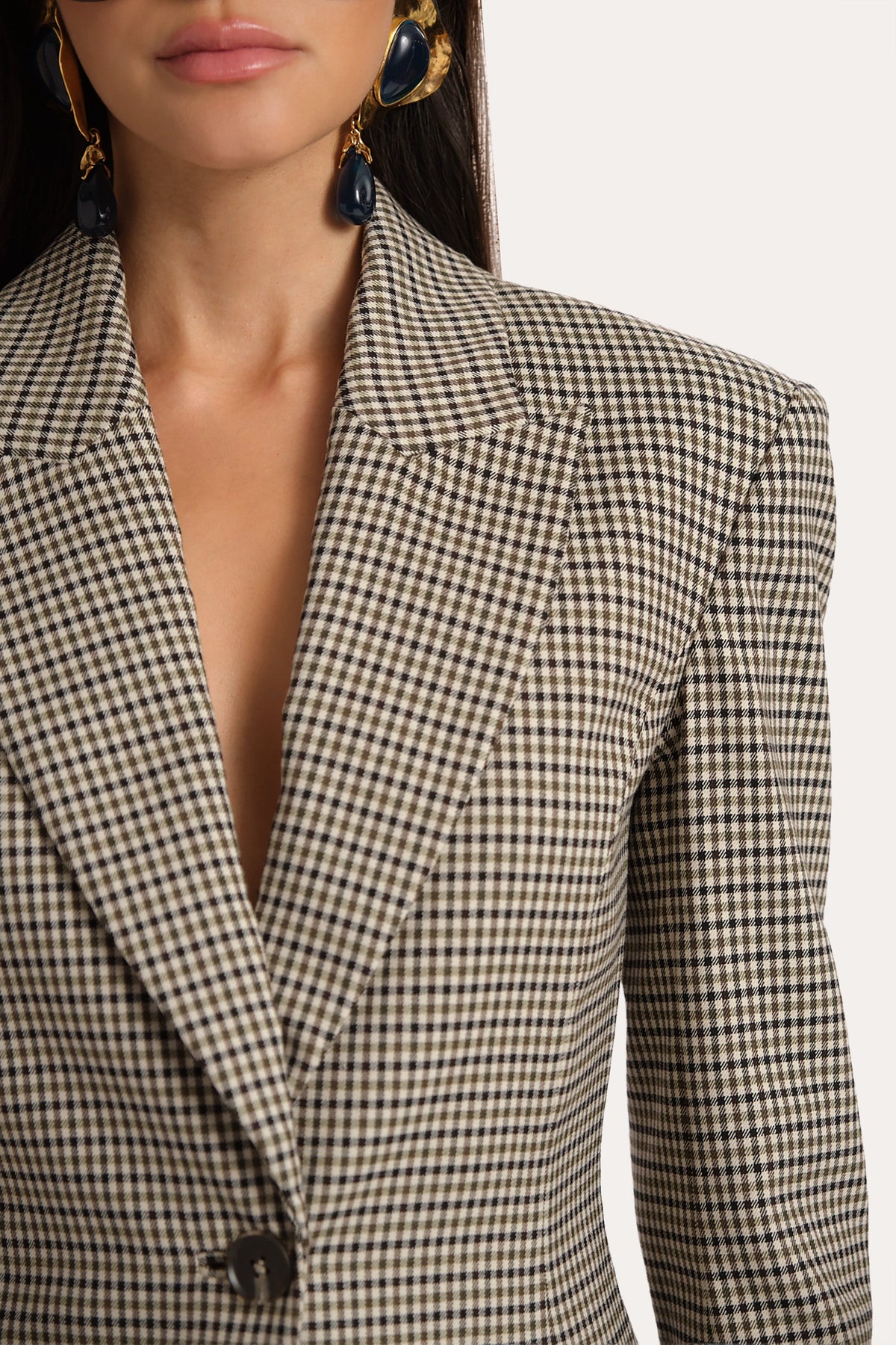 Elie Tahari Lena Italian Plaid Jacket