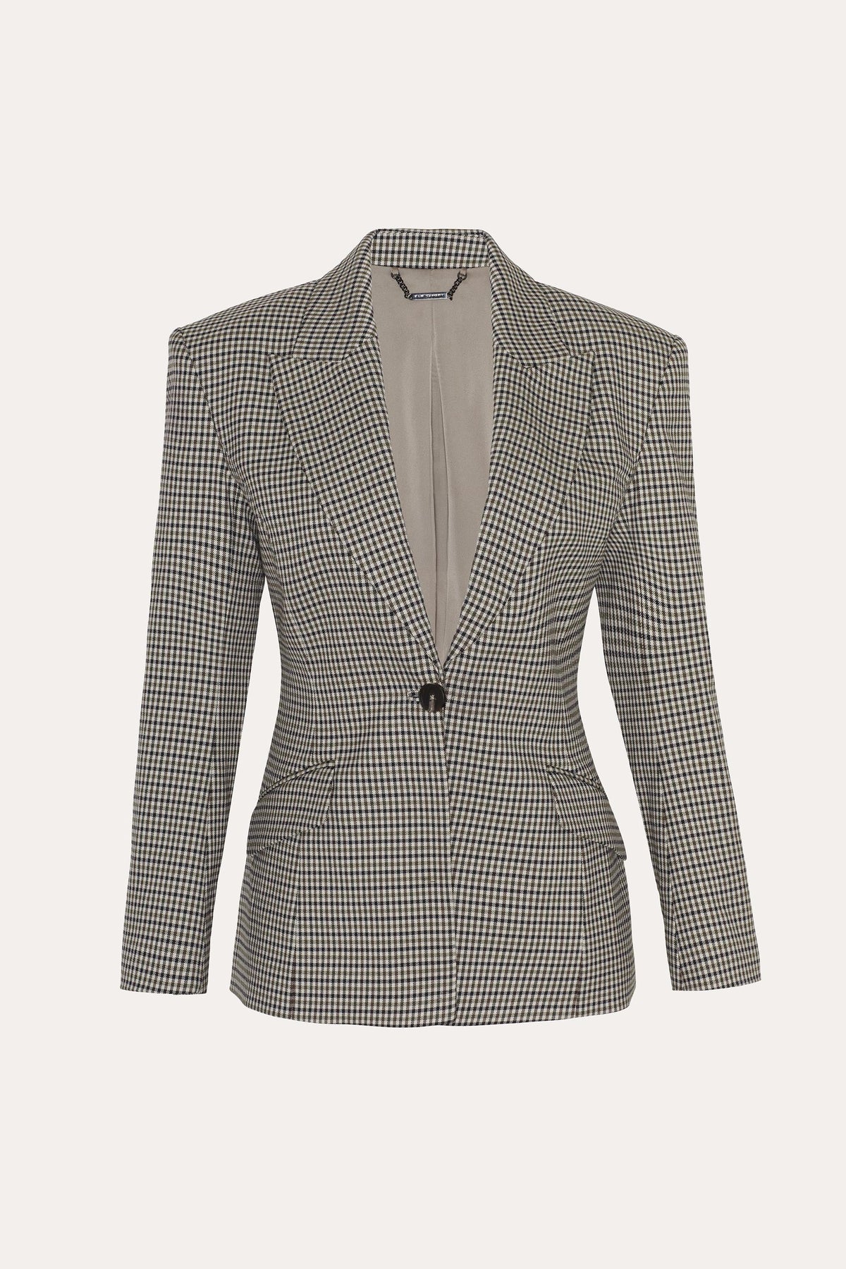 Elie Tahari Lena Italian Plaid Jacket