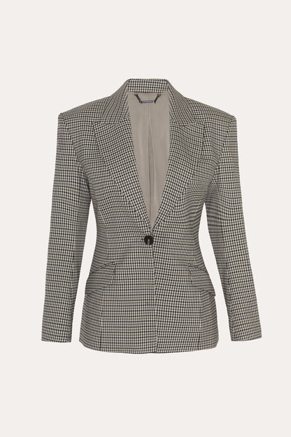 Elie Tahari Lena Italian Plaid Jacket