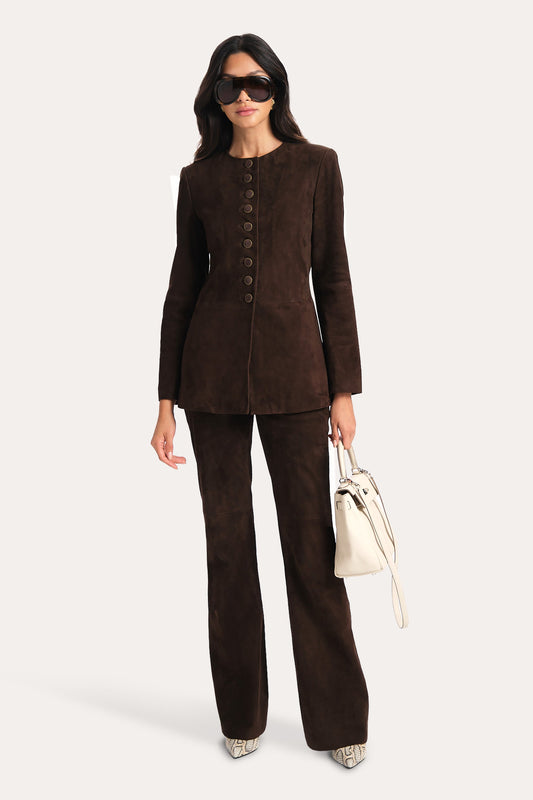Elie Tahari Anouk Tailored Suede Jacket