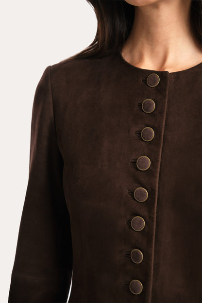 Elie Tahari Anouk Tailored Suede Jacket