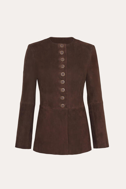 Elie Tahari Anouk Tailored Suede Jacket