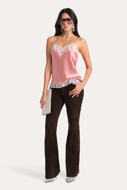 Elie Tahari Anouk Suede Flared Pants