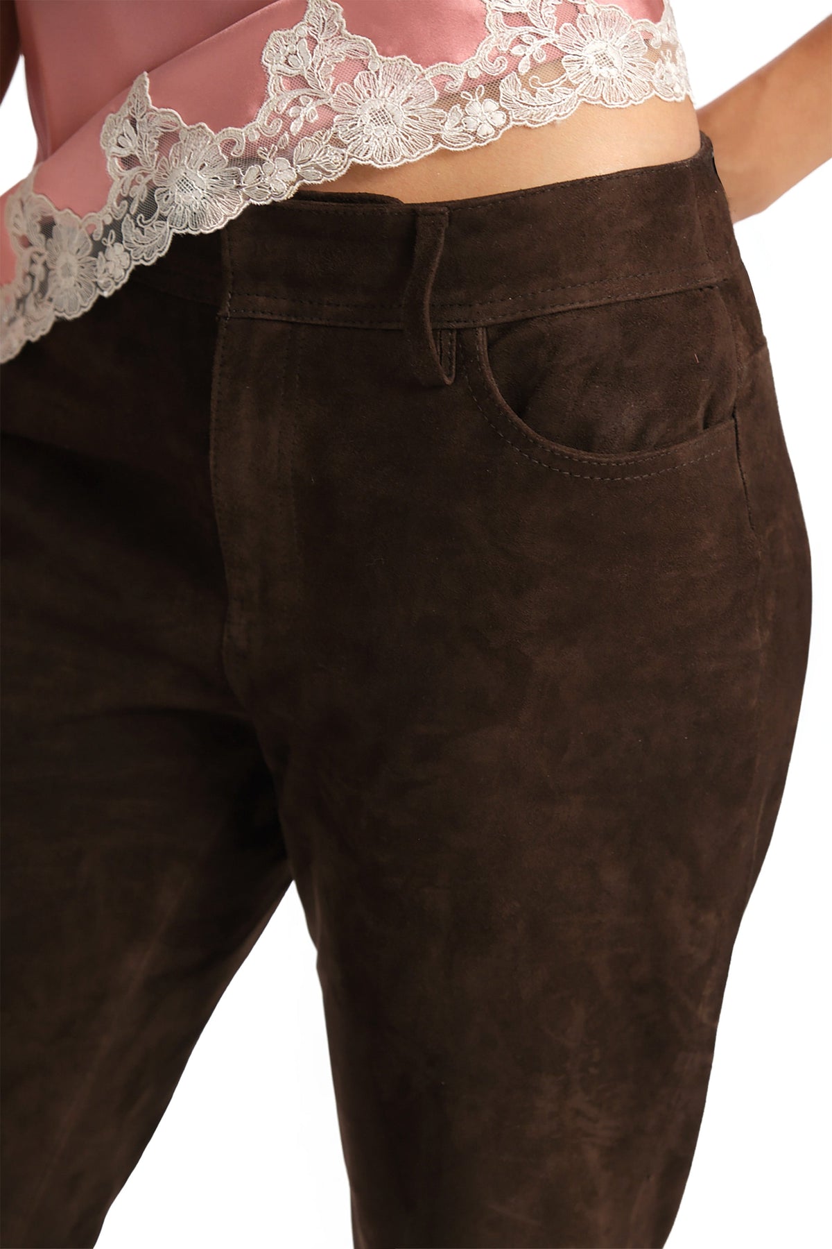 Elie Tahari Anouk Suede Flared Pants