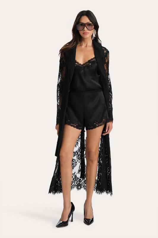 Elie Tahari Alix Lace Trench Coat
