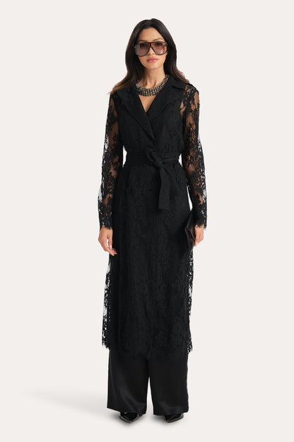 Elie Tahari Alix Lace Trench Coat