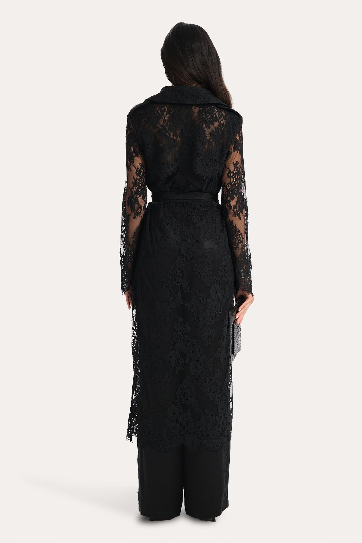 Elie Tahari Alix Lace Trench Coat