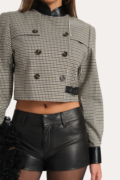 Elie Tahari Leone Italian Plaid Jacket