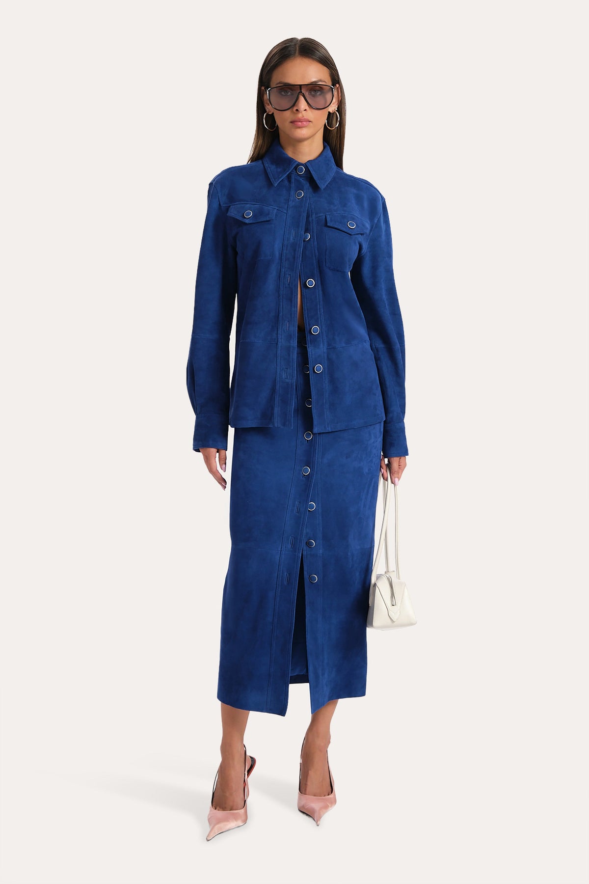 Elie Tahari Althea Suede Shacket