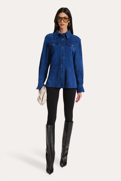Elie Tahari Althea Suede Shacket