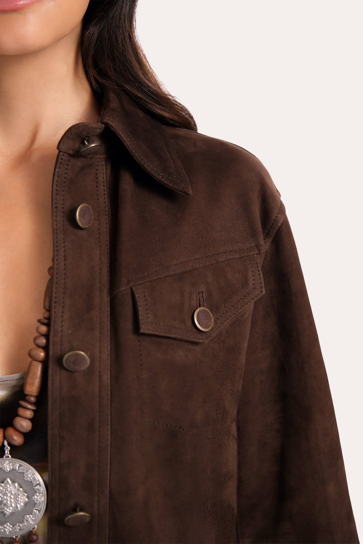 Elie Tahari Althea Suede Shacket