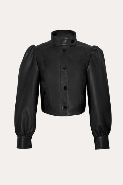 Elie Tahari Belle Lamb Leather Jacket