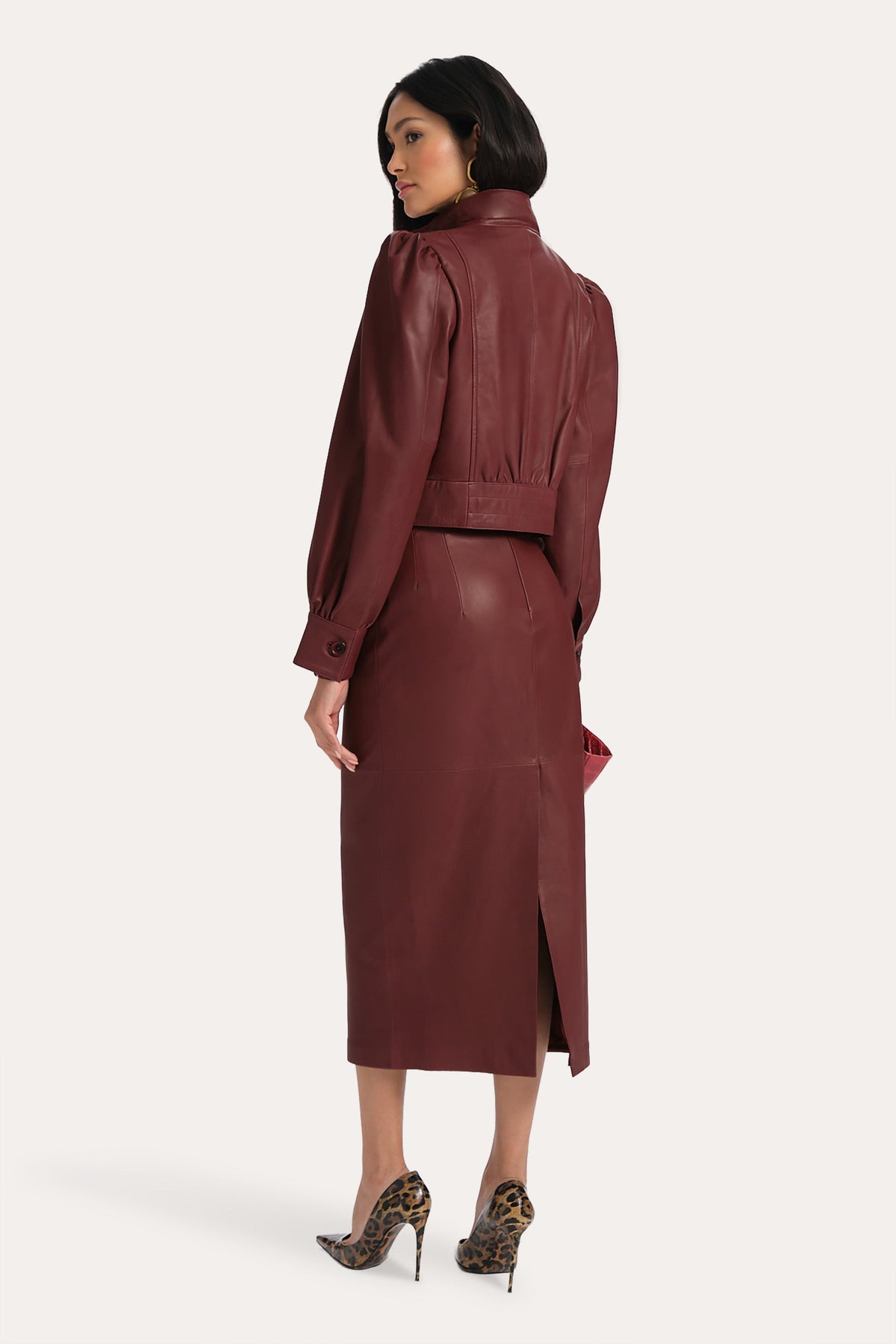 Elie Tahari Belle Lamb Leather Jacket