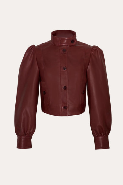 Elie Tahari Belle Lamb Leather Jacket