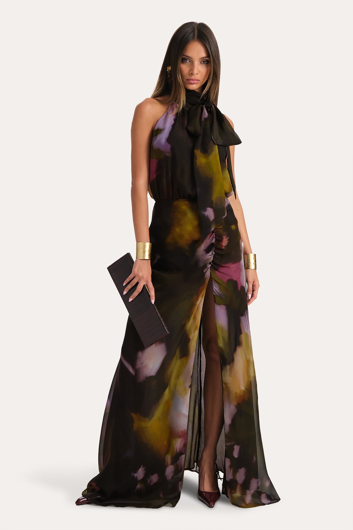 Elie Tahari Emilia Silk Printed Gown