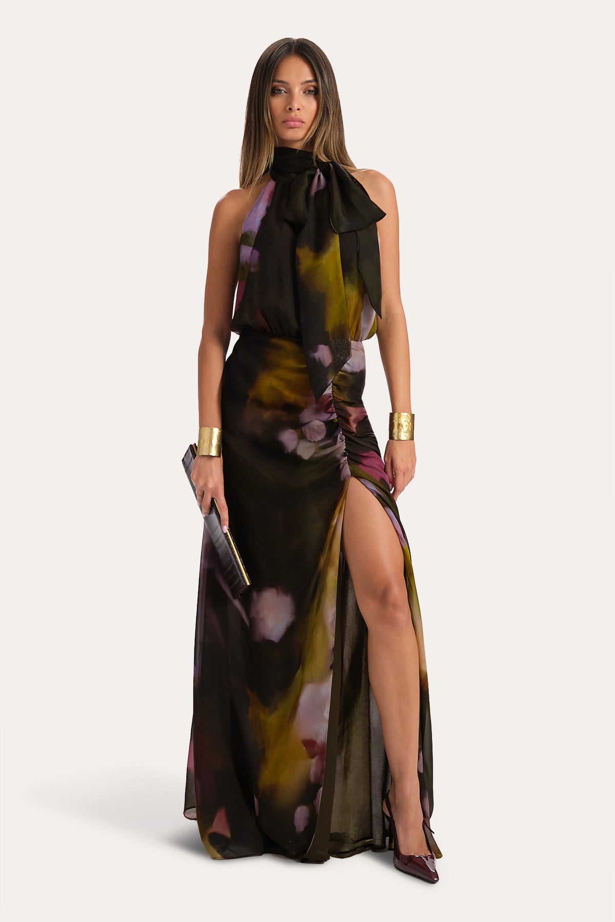 Elie Tahari Emilia Silk Printed Gown