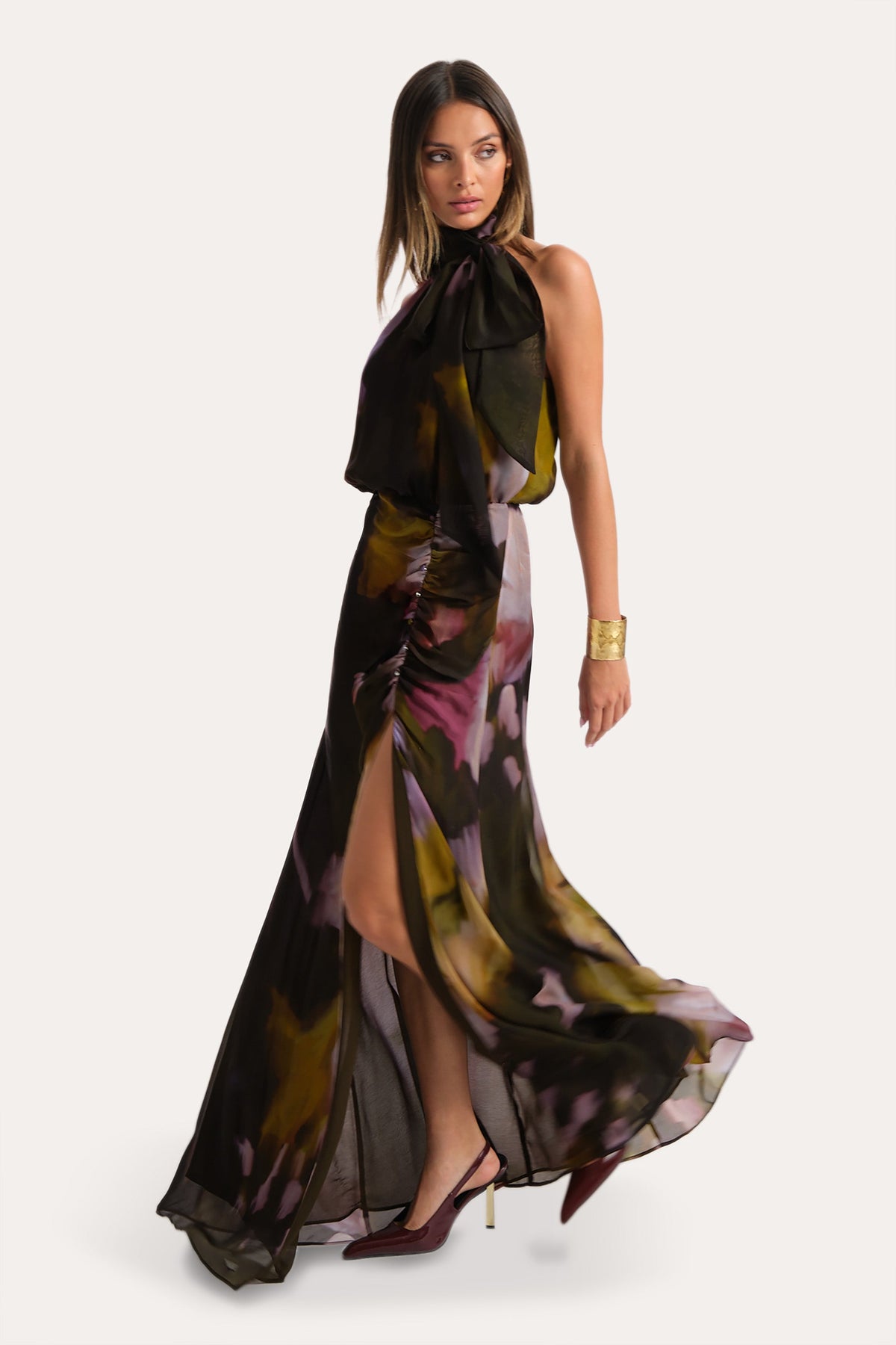 Elie Tahari Emilia Silk Printed Gown